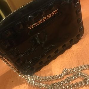 Victoria secret small studded clutch with chain